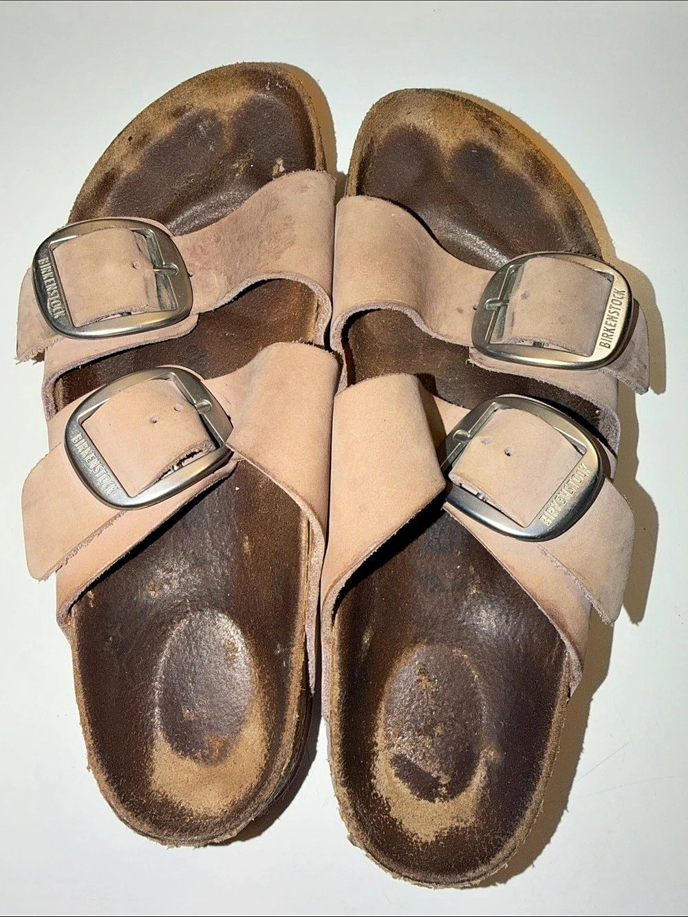 Birkenstock Arizona Oiled Leather Two-Strap Sandals Light Tan